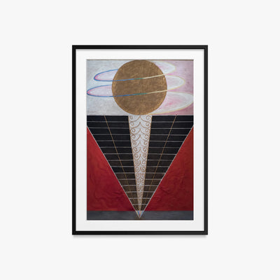 Pala d'Altare n. 2, Gruppo X - Hilma af Klint, opera di Hilma af Klint (Astrattismo), stampa con passepartout e cornice nera, 60x85cm