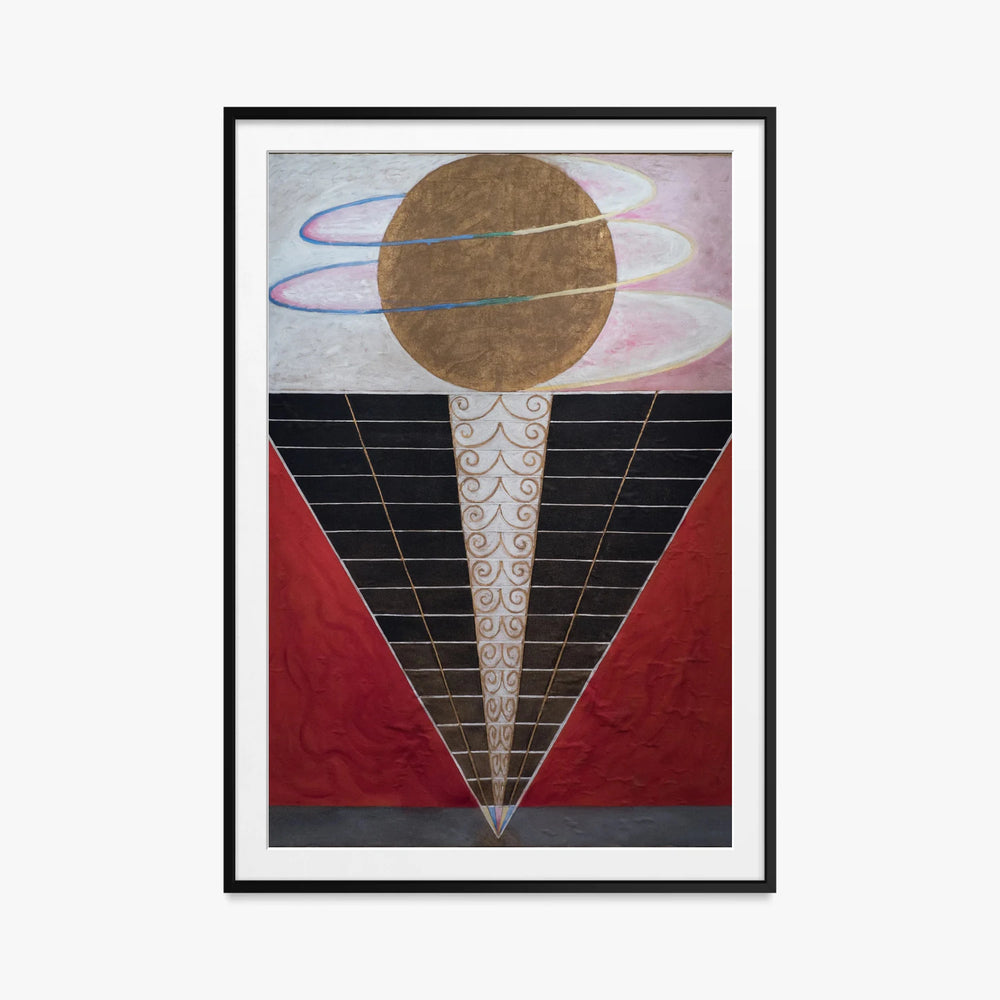 Pala d'Altare n. 2, Gruppo X - Hilma af Klint, opera di Hilma af Klint (Astrattismo), stampa con passepartout e cornice nera, 80x115cm