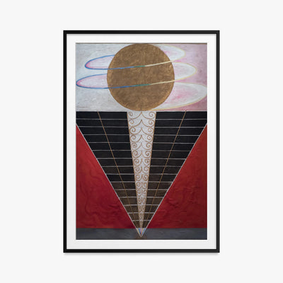 Pala d'Altare n. 2, Gruppo X - Hilma af Klint, opera di Hilma af Klint (Astrattismo), stampa con passepartout e cornice nera, 80x115cm