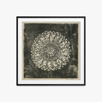 Piante e Ornamento Vegetale - Alexander Olbricht, opera di Alexander Olbricht (Art Nouveau), stampa con passepartout e cornice nera, 60x60cm