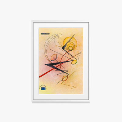 Piccolo Caldo - Wassily Kandinsky, opera di Wassily Kandinsky (Espressionismo), stampa con passepartout e cornice bianca, 50x70cm