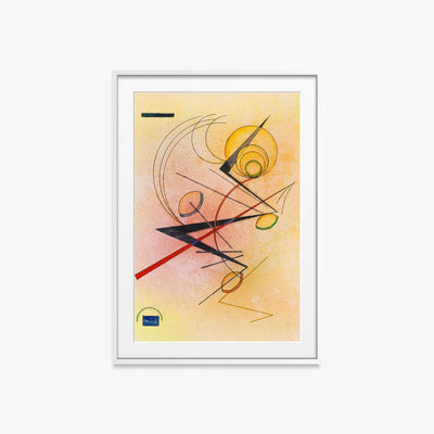 Piccolo Caldo - Wassily Kandinsky, opera di Wassily Kandinsky (Espressionismo), stampa con passepartout e cornice bianca, 60x85cm