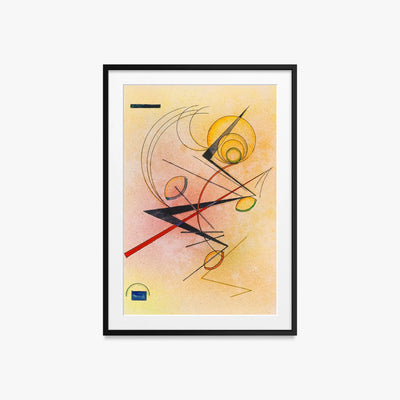 Piccolo Caldo - Wassily Kandinsky, opera di Wassily Kandinsky (Espressionismo), stampa con passepartout e cornice nera, 60x85cm