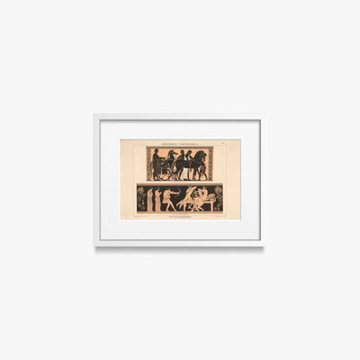 Pittura Vascolare Greca II - A. Pichler's Witwe & Sohn, opera di A. Pichler's Witwe & Sohn (Classici), stampa con passepartout e cornice bianca, 40x30cm