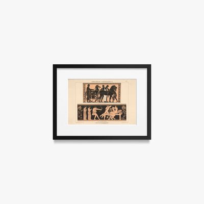 Pittura Vascolare Greca II - A. Pichler's Witwe & Sohn, opera di A. Pichler's Witwe & Sohn (Classici), stampa con passepartout e cornice nera, 40x30cm