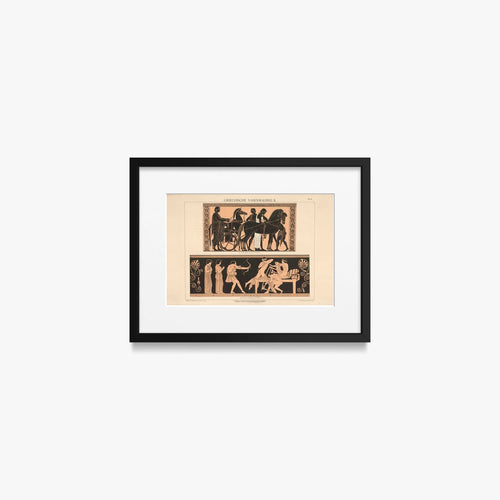 Pittura Vascolare Greca II - A. Pichler's Witwe & Sohn, opera di A. Pichler's Witwe & Sohn (Classici), stampa con passepartout e cornice nera, 40x30cm