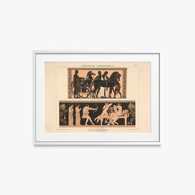 Pittura Vascolare Greca II - A. Pichler's Witwe & Sohn, opera di A. Pichler's Witwe & Sohn (Classici), stampa con passepartout e cornice bianca, 70x50cm