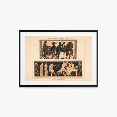Pittura Vascolare Greca II - A. Pichler's Witwe & Sohn, opera di A. Pichler's Witwe & Sohn (Classici), stampa con passepartout e cornice nera, 85x60cm