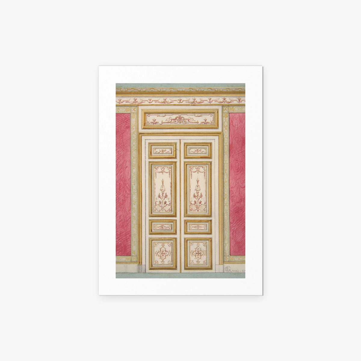 Porta Doppia in Stile Rococò - Jules-Edmond-Charles Lachaise, opera di Jules-Edmond-Charles Lachaise (Classici), stampa artistica su carta, 50x70cm