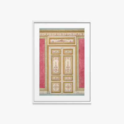 Porta Doppia in Stile Rococò - Jules-Edmond-Charles Lachaise, opera di Jules-Edmond-Charles Lachaise (Classici), stampa con passepartout e cornice bianca, 50x70cm