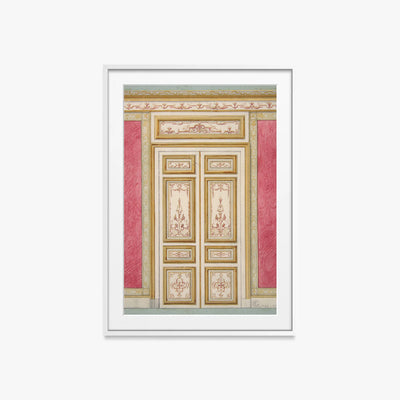 Porta Doppia in Stile Rococò - Jules-Edmond-Charles Lachaise, opera di Jules-Edmond-Charles Lachaise (Classici), stampa con passepartout e cornice bianca, 60x85cm
