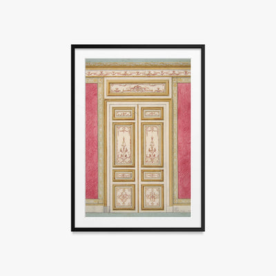 Porta Doppia in Stile Rococò - Jules-Edmond-Charles Lachaise, opera di Jules-Edmond-Charles Lachaise (Classici), stampa con passepartout e cornice nera, 60x85cm