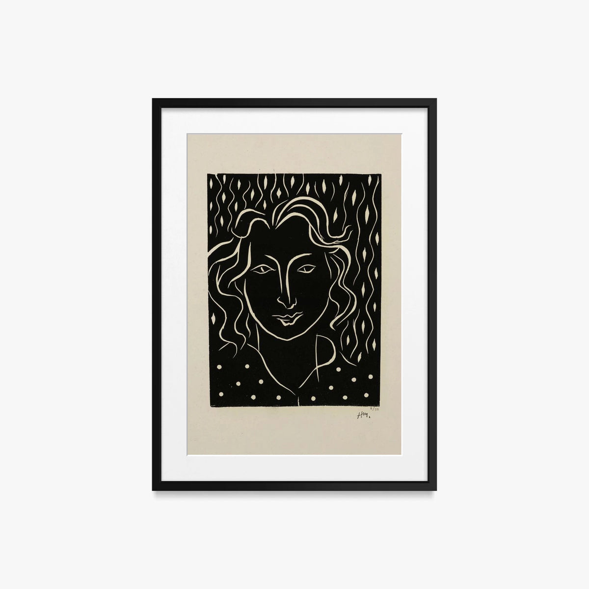 Primavera - Henri Matisse, opera di Henri Matisse (Art Déco), stampa con passepartout e cornice nera, 50x70cm