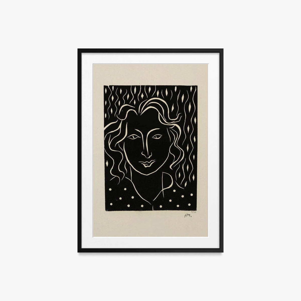 Primavera - Henri Matisse, opera di Henri Matisse (Art Déco), stampa con passepartout e cornice nera, 60x85cm