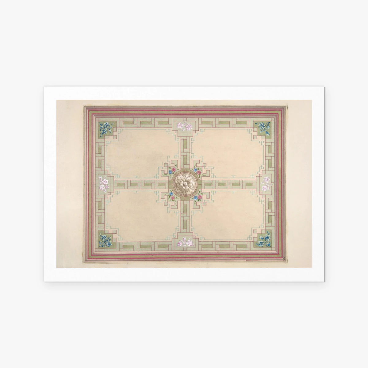 Soffitto con Bordura a Greca - Jules-Edmond-Charles Lachaise, opera di Jules-Edmond-Charles Lachaise (Classici), stampa artistica su carta, 115x80cm