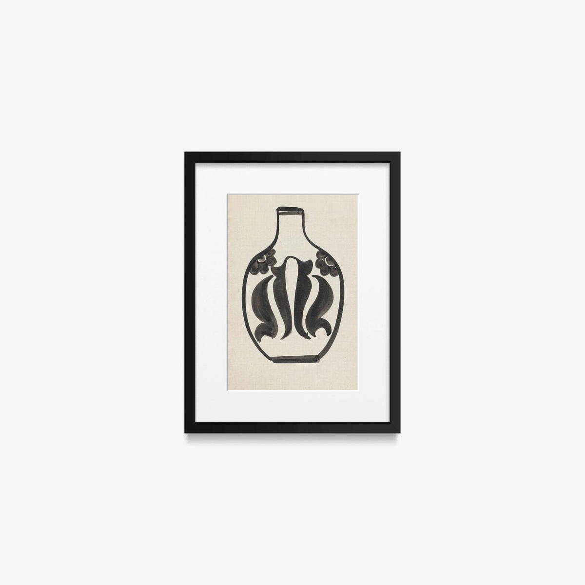 Progetto per un Vaso - Carel Adolph Lion Cachet, opera di Carel Adolph Lion Cachet (Art Nouveau), stampa con passepartout e cornice nera, 30x40cm