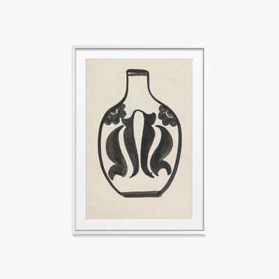 Progetto per un Vaso - Carel Adolph Lion Cachet, opera di Carel Adolph Lion Cachet (Art Nouveau), stampa con passepartout e cornice bianca, 60x85cm