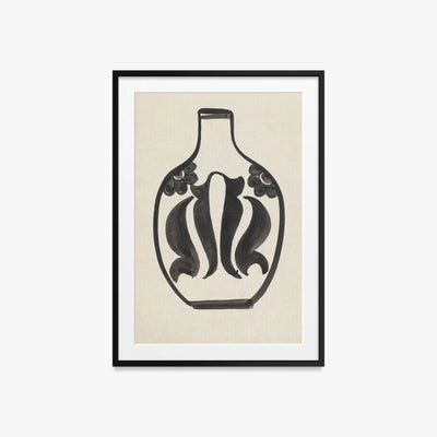 Progetto per un Vaso - Carel Adolph Lion Cachet, opera di Carel Adolph Lion Cachet (Art Nouveau), stampa con passepartout e cornice nera, 60x85cm