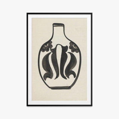 Progetto per un Vaso - Carel Adolph Lion Cachet, opera di Carel Adolph Lion Cachet (Art Nouveau), stampa con passepartout e cornice nera, 80x115cm