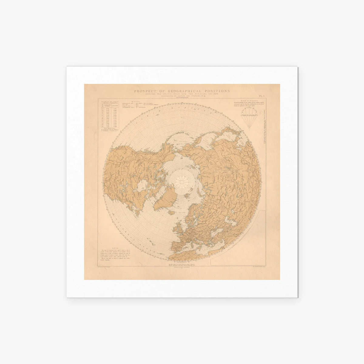 Dal Polo Artico al 30° Nord - Axel Staggemeier, opera di Axel Staggemeier (Illustrazione), stampa artistica su carta, 50x50cm