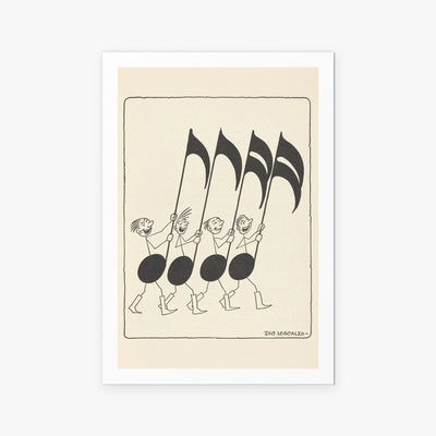 Rime Musicali, Tav. 5 - Dic Loscalzo, opera di Dic Loscalzo (Illustrazione), stampa artistica su carta, 80x115cm