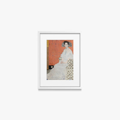 Ritratto di Fritza Riedler - Gustav Klimt, opera di Gustav Klimt (Secessione Viennese), stampa con passepartout e cornice bianca, 30x40cm