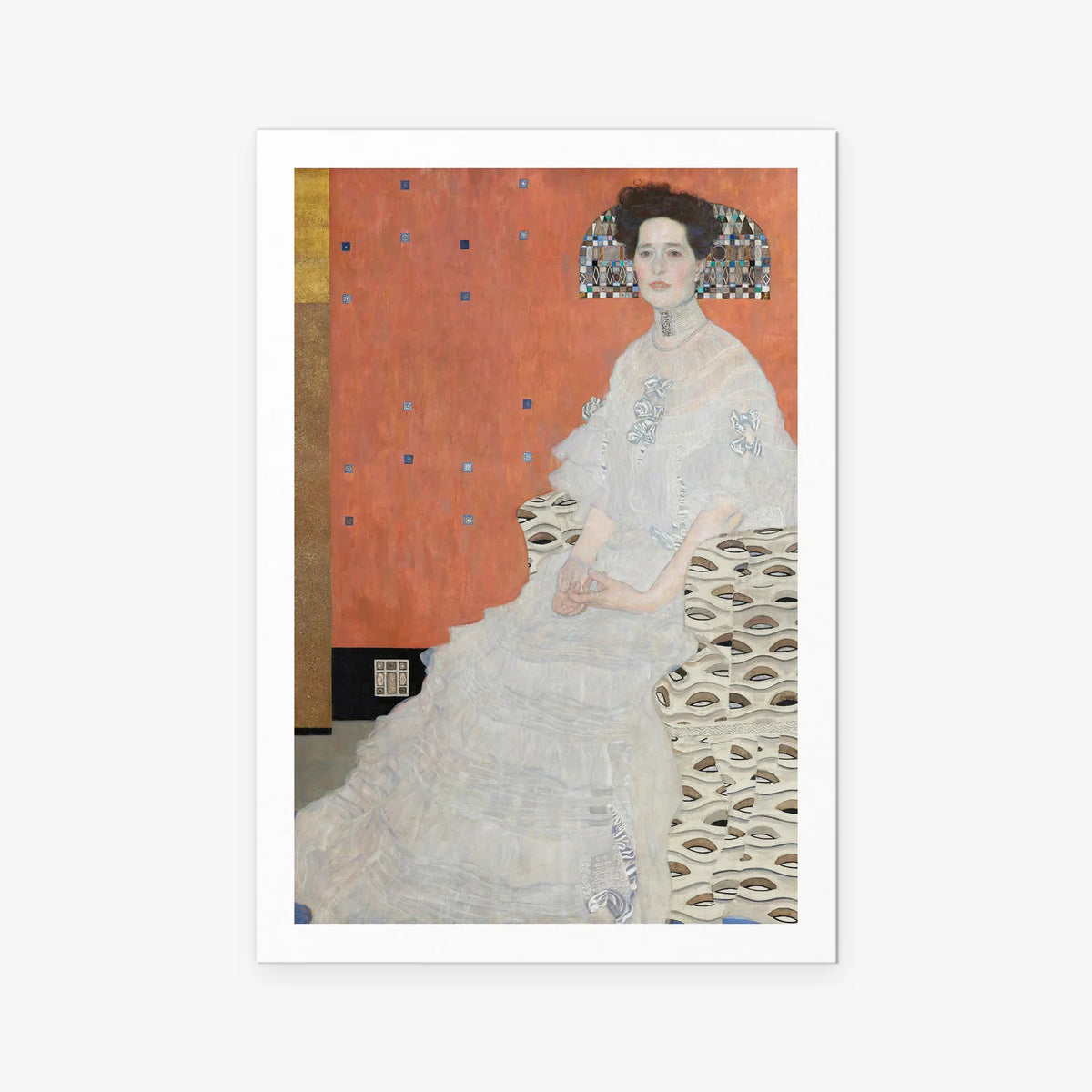 Ritratto di Fritza Riedler - Gustav Klimt, opera di Gustav Klimt (Secessione Viennese), stampa artistica su carta, 80x115cm