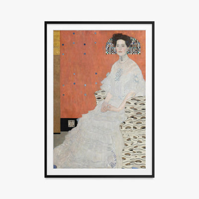 Ritratto di Fritza Riedler - Gustav Klimt, opera di Gustav Klimt (Secessione Viennese), stampa con passepartout e cornice nera, 80x115cm