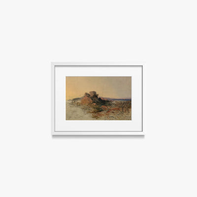 Rovine di Tempio Greco - Adalbert Stifter, opera di Adalbert Stifter (Classici), stampa con passepartout e cornice bianca, 40x30cm
