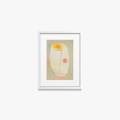 Senza Titolo, Testa - Paul Klee, opera di Paul Klee (Avanguardie), stampa con passepartout e cornice bianca, 30x40cm