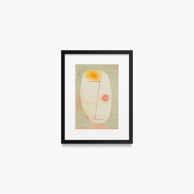 Senza Titolo, Testa - Paul Klee, opera di Paul Klee (Avanguardie), stampa con passepartout e cornice nera, 30x40cm
