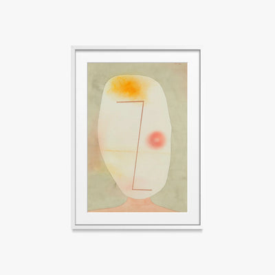 Senza Titolo, Testa - Paul Klee, opera di Paul Klee (Avanguardie), stampa con passepartout e cornice bianca, 50x70cm