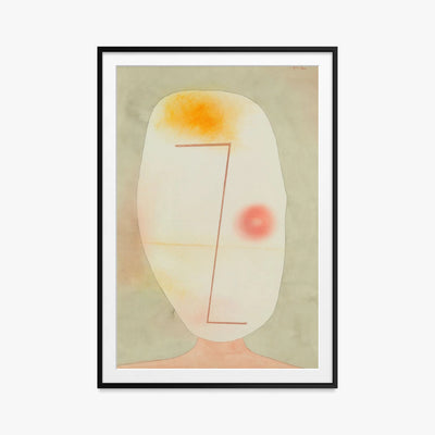 Senza Titolo, Testa - Paul Klee, opera di Paul Klee (Avanguardie), stampa con passepartout e cornice nera, 80x115cm
