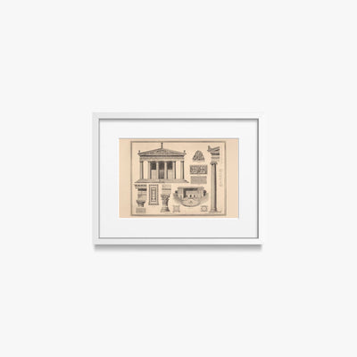Stile Greco - Ferdinand Hirt & Sohn, opera di Ferdinand Hirt & Sohn (Classici), stampa con passepartout e cornice bianca, 40x30cm