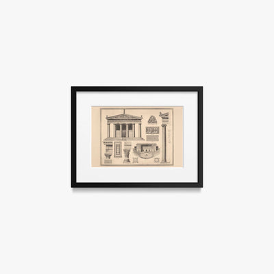 Stile Greco - Ferdinand Hirt & Sohn, opera di Ferdinand Hirt & Sohn (Classici), stampa con passepartout e cornice nera, 40x30cm