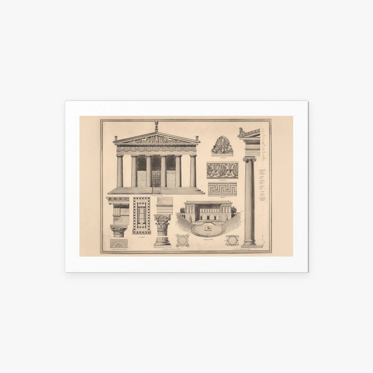 Stile Greco - Ferdinand Hirt & Sohn, opera di Ferdinand Hirt & Sohn (Classici), stampa artistica su carta, 85x60cm