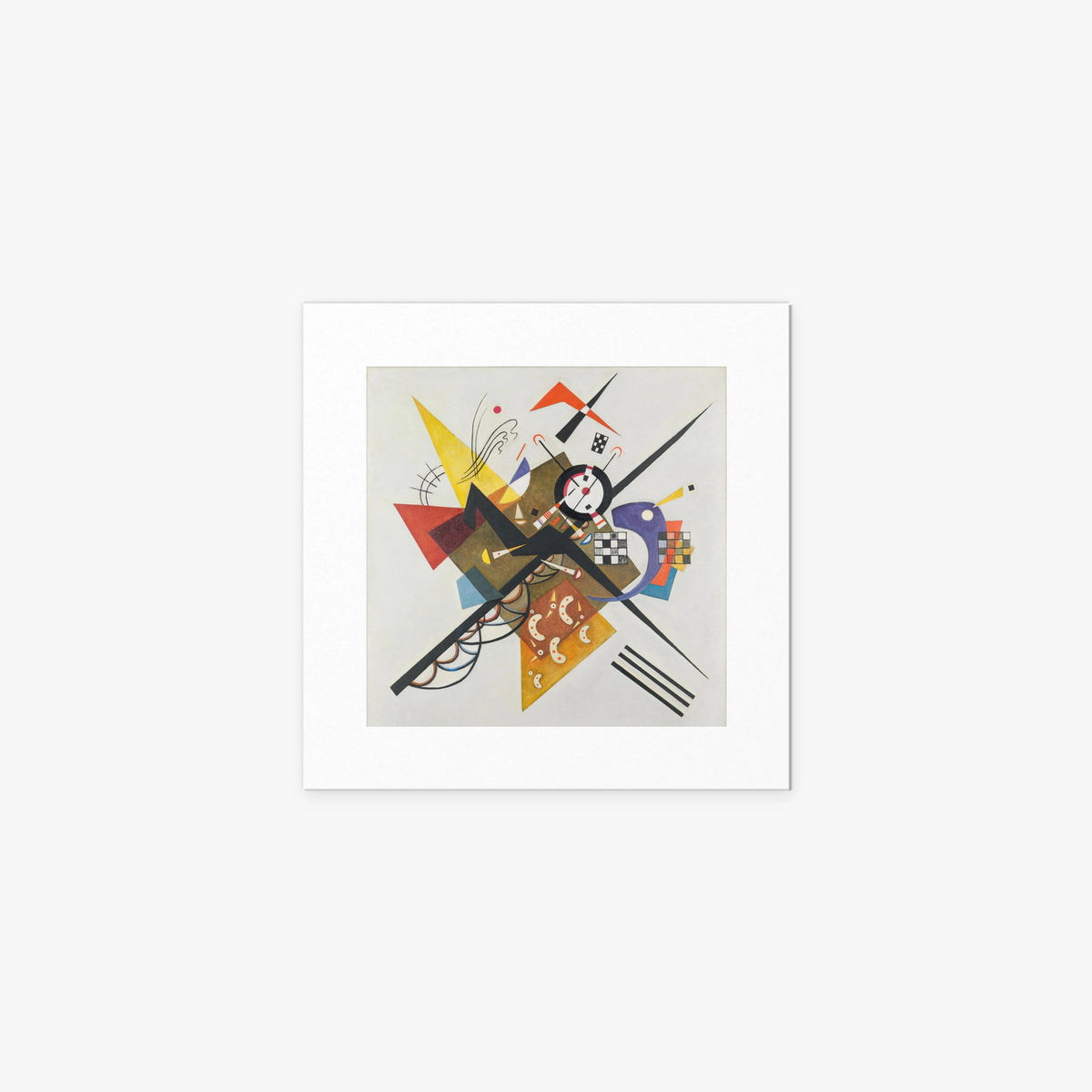 Su Bianco II - Wassily Kandinsky, opera di Wassily Kandinsky (Astrattismo), stampa artistica su carta, 40x40cm