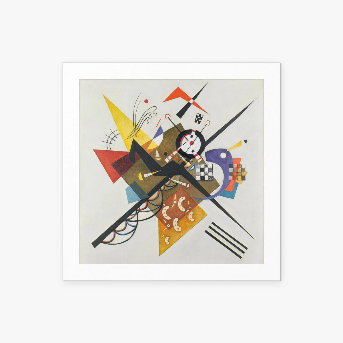 Su Bianco II - Wassily Kandinsky, opera di Wassily Kandinsky (Astrattismo), stampa artistica su carta, 50x50cm