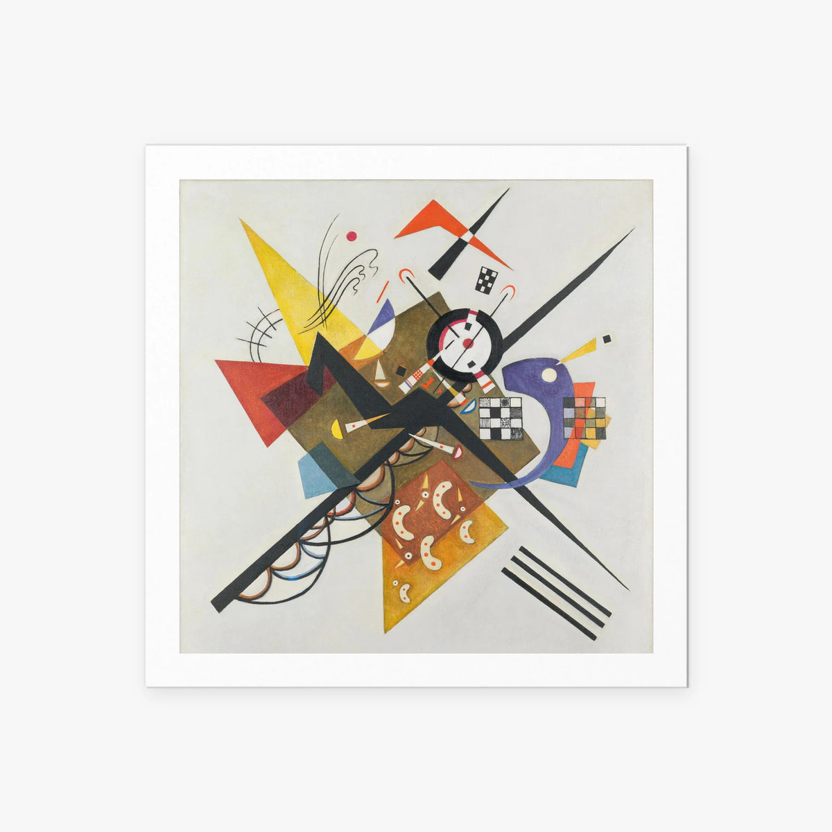 Su Bianco II - Wassily Kandinsky, opera di Wassily Kandinsky (Astrattismo), stampa artistica su carta, 60x60cm