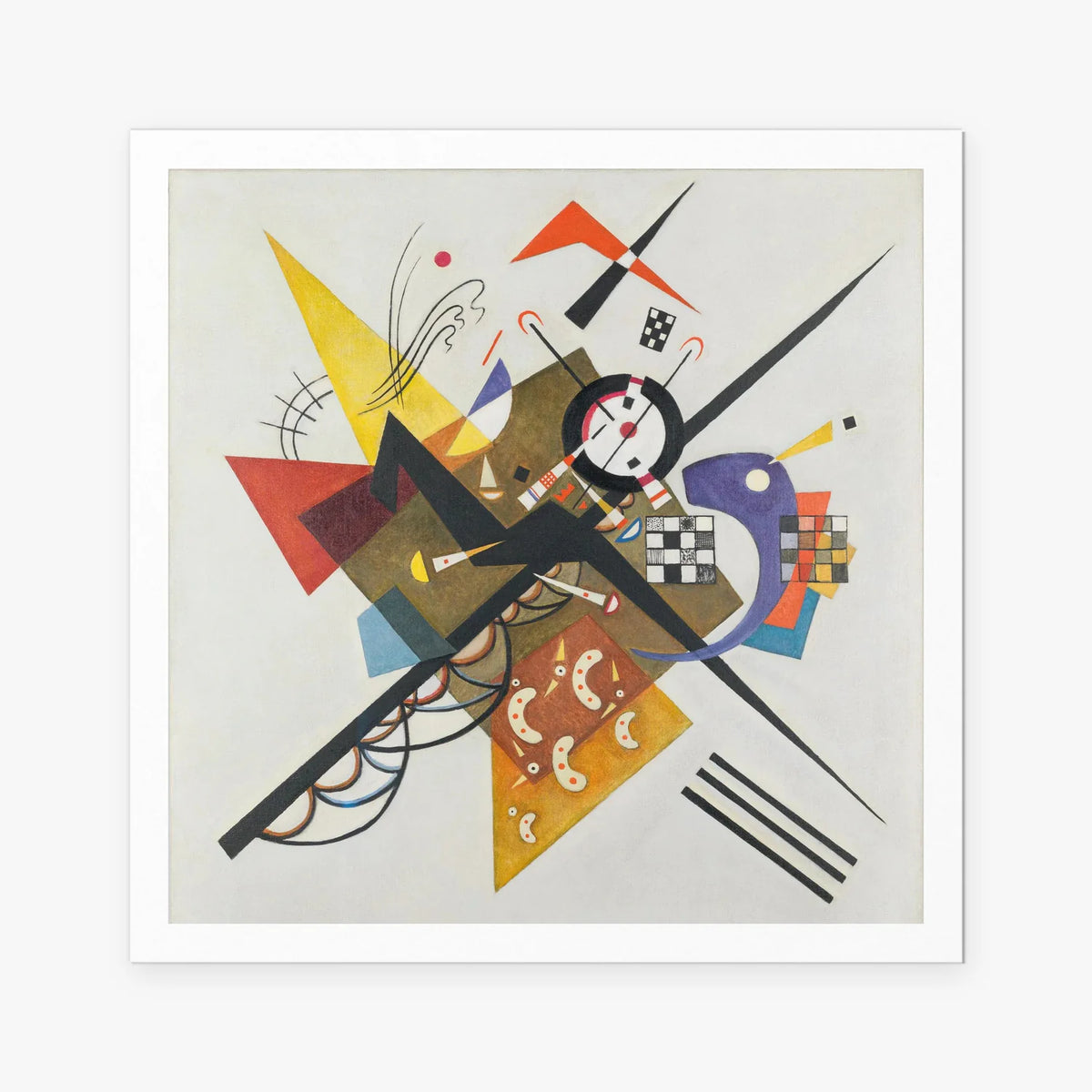Su Bianco II - Wassily Kandinsky, opera di Wassily Kandinsky (Astrattismo), stampa artistica su carta, 80x80cm