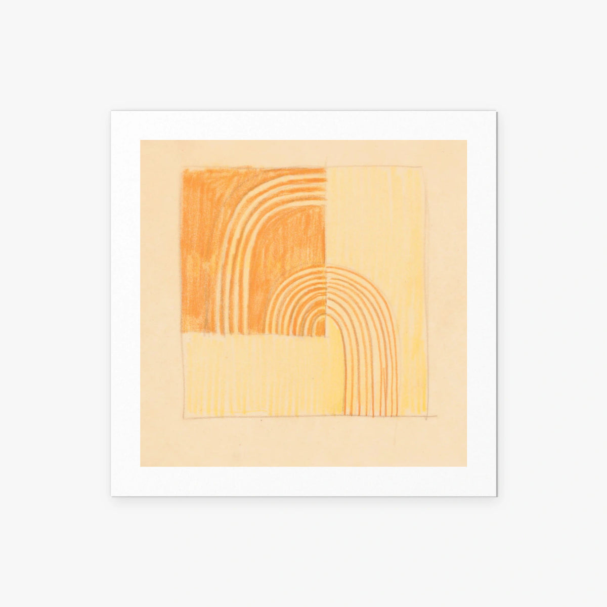 Intarsio Arancione e Giallo - Winold Reiss, opera di Winold Reiss (Art Déco), stampa artistica su carta, 50x50cm