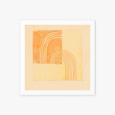 Intarsio Arancione e Giallo - Winold Reiss, opera di Winold Reiss (Art Déco), stampa artistica su carta, 60x60cm