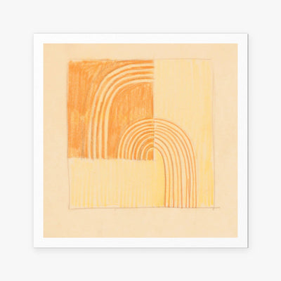 Intarsio Arancione e Giallo - Winold Reiss, opera di Winold Reiss (Art Déco), stampa artistica su carta, 80x80cm