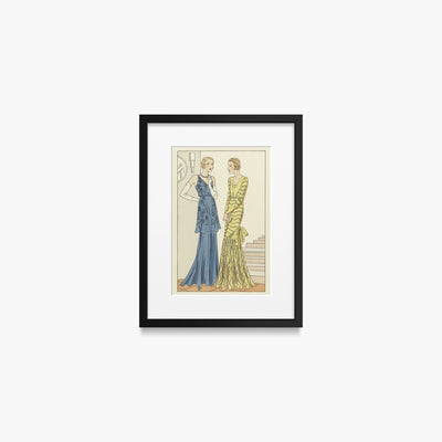 Tendresse, Modello Brandt - Anonimo, opera di Anonimo (Art Déco), stampa con passepartout e cornice nera, 30x40cm