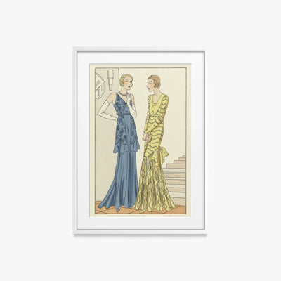 Tendresse, Modello Brandt - Anonimo, opera di Anonimo (Art Déco), stampa con passepartout e cornice bianca, 50x70cm