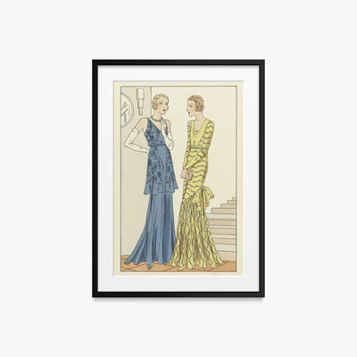 Tendresse, Modello Brandt - Anonimo, opera di Anonimo (Art Déco), stampa con passepartout e cornice nera, 50x70cm