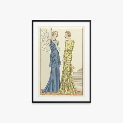 Tendresse, Modello Brandt - Anonimo, opera di Anonimo (Art Déco), stampa con passepartout e cornice nera, 60x85cm