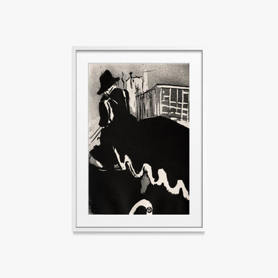 Ultima Ballata - Henri de Toulouse-Lautrec, opera di Henri de Toulouse-Lautrec (Post-Impressionismo), stampa con passepartout e cornice bianca, 50x70cm