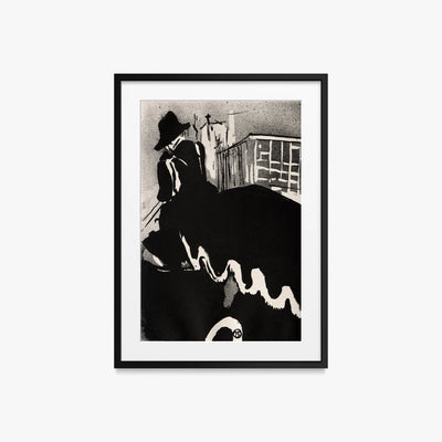 Ultima Ballata - Henri de Toulouse-Lautrec, opera di Henri de Toulouse-Lautrec (Post-Impressionismo), stampa con passepartout e cornice nera, 50x70cm