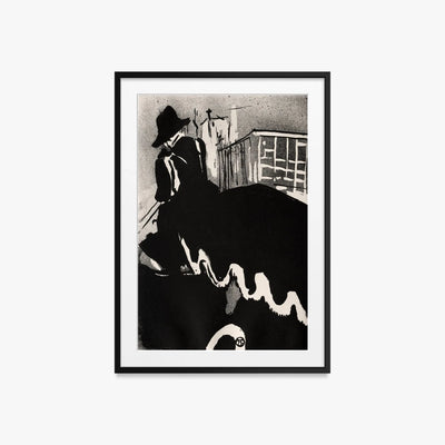 Ultima Ballata - Henri de Toulouse-Lautrec, opera di Henri de Toulouse-Lautrec (Post-Impressionismo), stampa con passepartout e cornice nera, 60x85cm